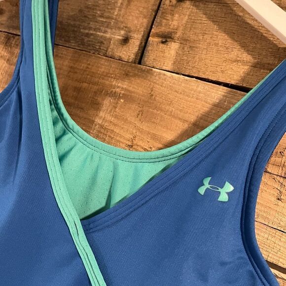 Under Armour royal blue wrap loose style athletic tank - M - 🙂3/$15 - Picture 3 of 7